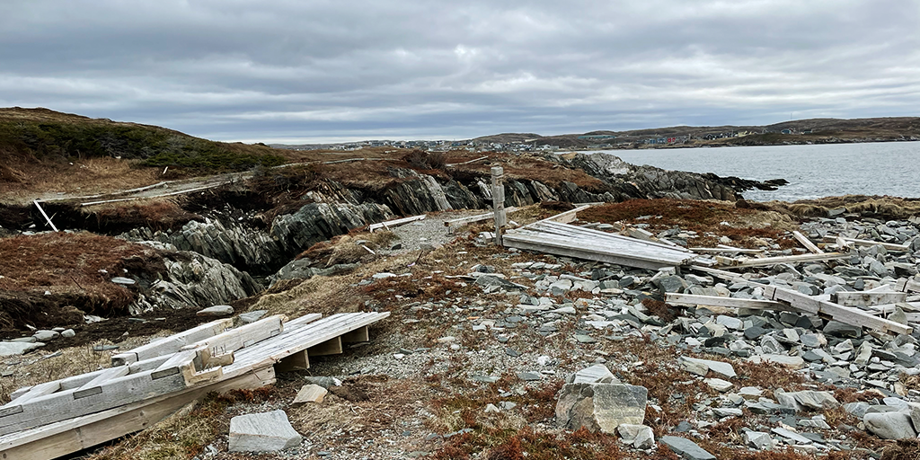 Lookout area damage following Fiona. (Image: M&W)