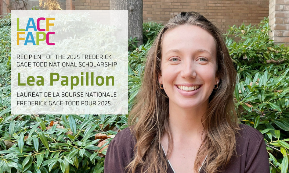 Lea Papillon est la lauréate de la bourse nationale Frederick-Gage-Todd 2025