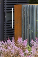 The materials, colours and plants used were chosen to create a bold, contemporary aesthetic.