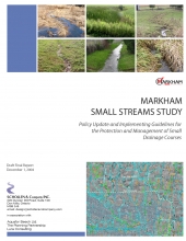 Town of Markham Small Stream Study