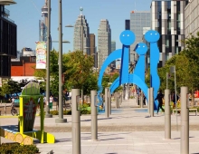 Front Street Public Art - The new streetscape includes public art such as Jennif