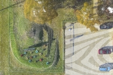 There is room for gardens, asphalt art, performances, and ball games between drop off and pick up time.