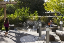 Integrated water play for hot days (second floor)