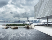 Water feature with view