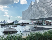 Water feature, fall day