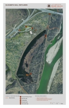 Site level design for the Elizabeth Hall Wetlands, to promote their educational value and mitigate impacts of human use.