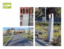 In addition to the Expressway built for the opening of Expo 67: Man and his World, the site is rich in history, so distinctive signage associated with each historic components was developed and allows visitors and passers-by to enrich their experience.